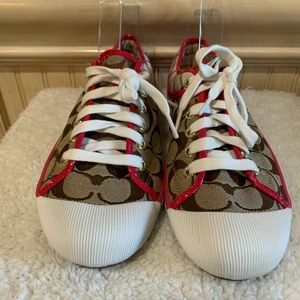 Coach Signature “C” Brown & Pink Tennis